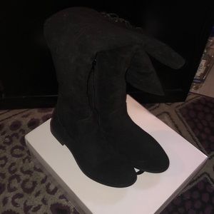 Black Suede over the knee boots